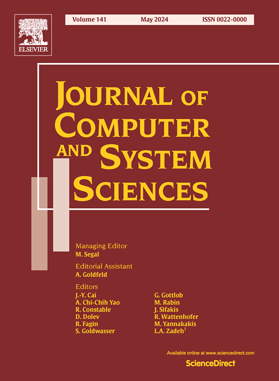 Go to journal home page - Journal of Computer and System Sciences